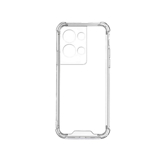 Capa de Silicone com Cantos Dura para Oppo Reno8 Transparente